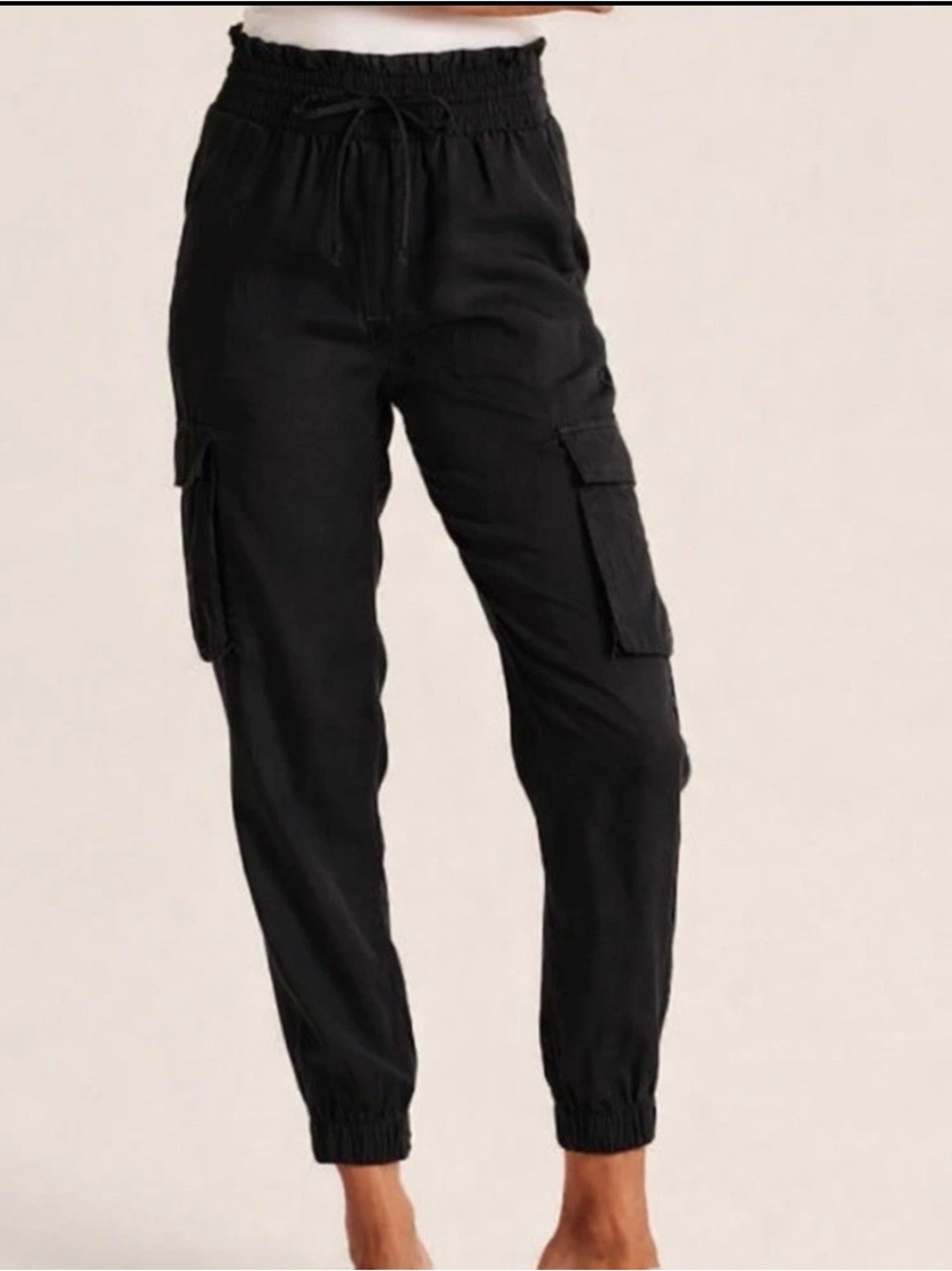 Abercrombie & Fitch Black Cargo Jogger Pants XS